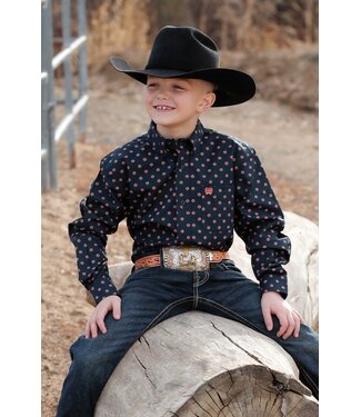 cinch MTW7060401 Boys LS Button Navy