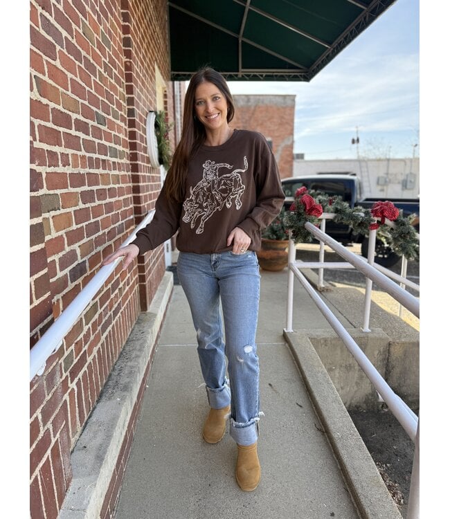 Bull Riding Western Pullover 36327T