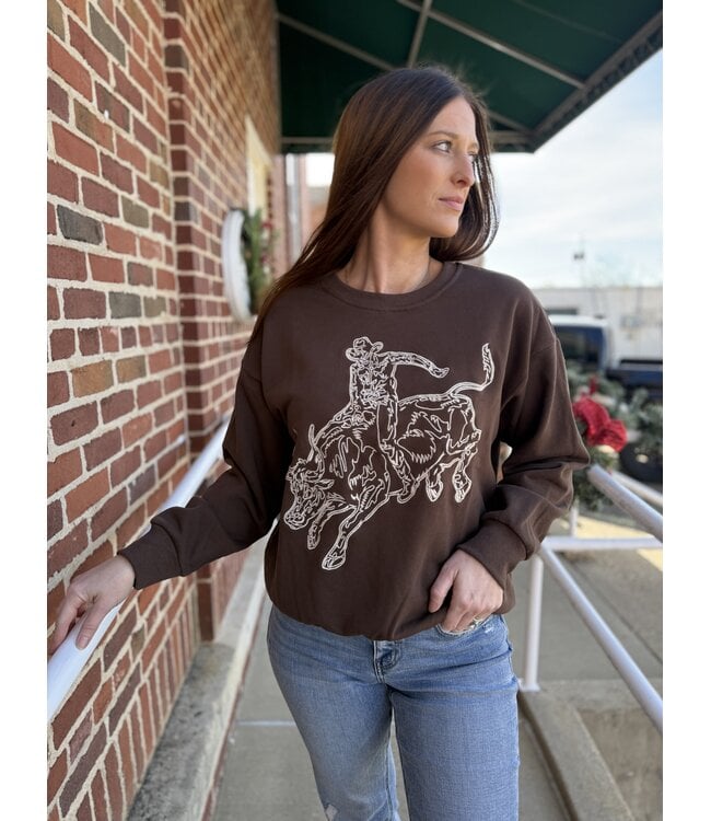 Bull Riding Western Pullover 36327T