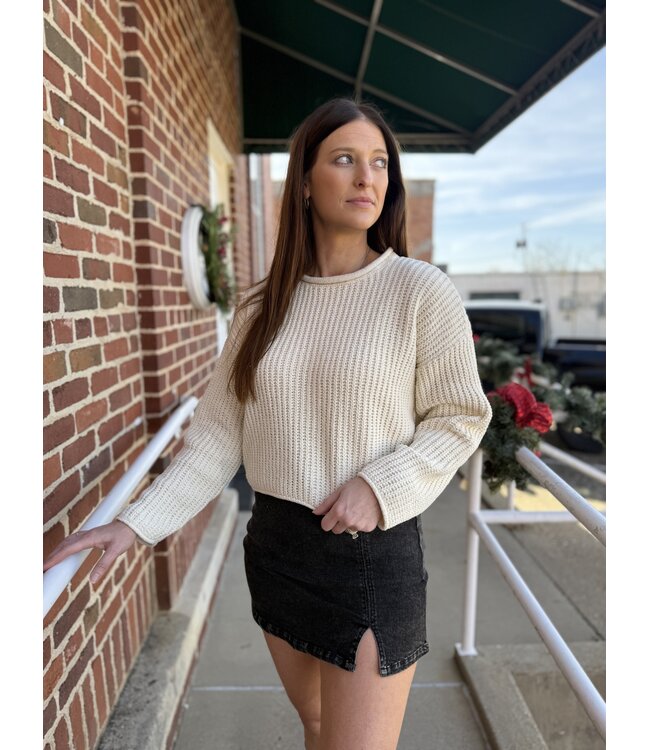 Rolled Edge Sweater E139