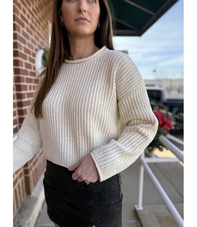 Rolled Edge Sweater E139