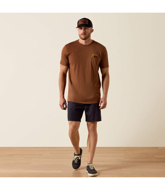 10071197 MNS ARIAT BBQ SMOKE SS TSHRT SFT SILT