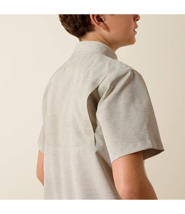 10071694 BOYS VENTEK OUTBOUND HEATHER SS SHRT GRN