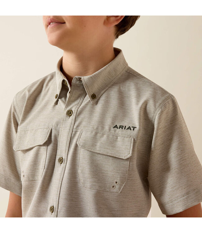 10071694 BOYS VENTEK OUTBOUND HEATHER SS SHRT GRN