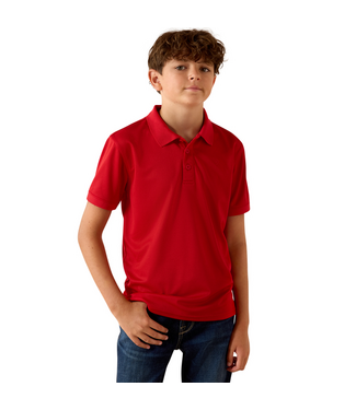 Ariat Intl 10071421 BOYS TEK SS POLO SCRLT