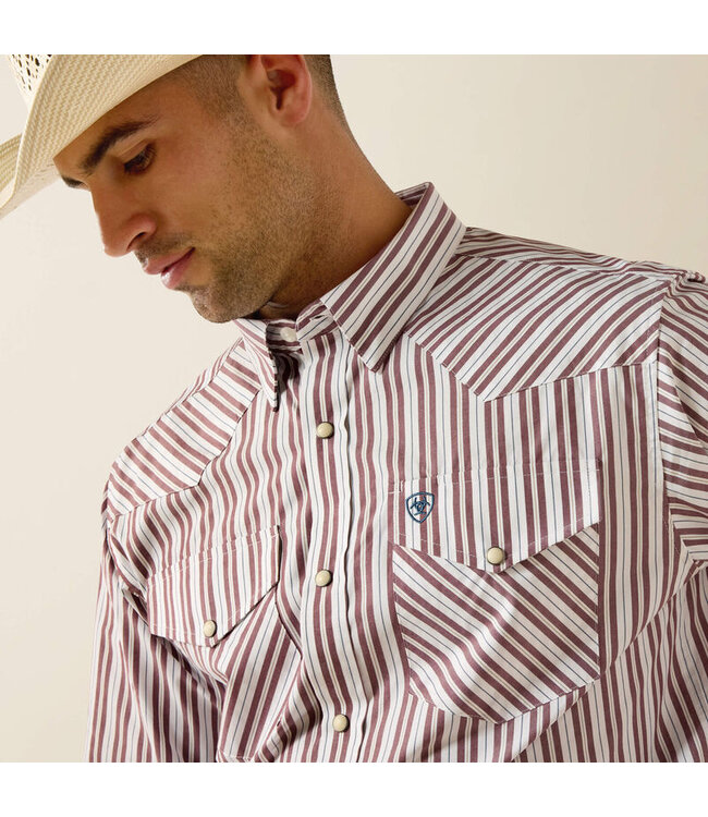 10071033 PRO TRAE FTD LS SNP SHRT WHT STRP