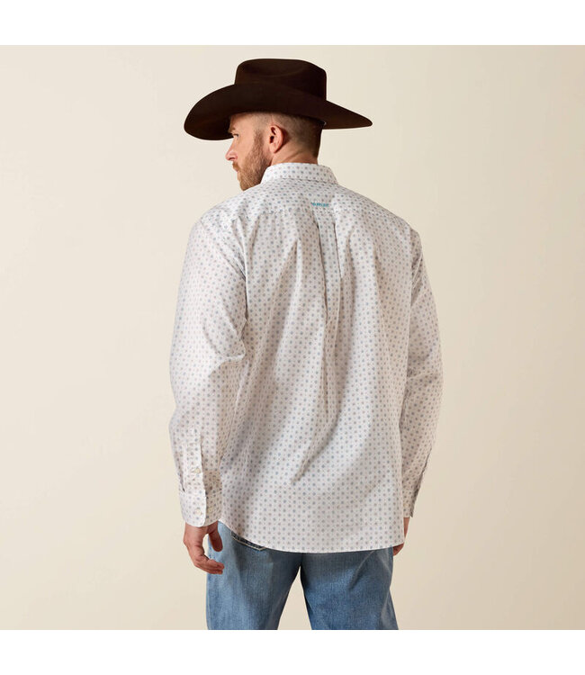 10071611 CASUAL SOUTHWEST GEO LS SHRT WHT