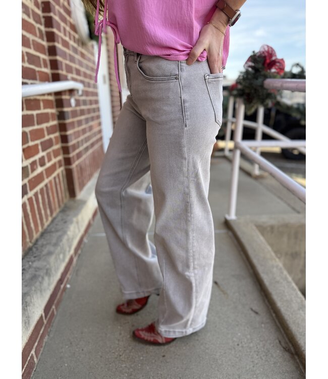 Light Grey Slouchy Baggy Jeans PG21584