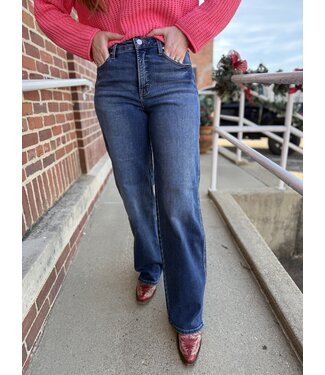 Risen Tummy Control High Rise Wide Baggy Jeans RDP5951