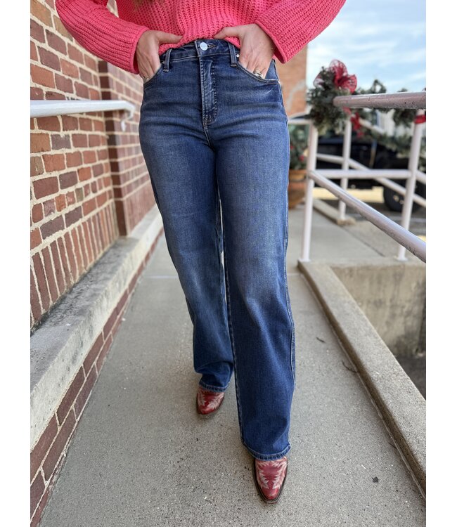 Tummy Control High Rise Wide Baggy Jeans RDP5951