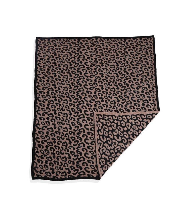 Leopard Patterned Reversible Blanket