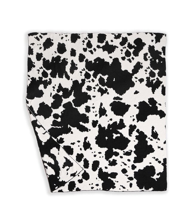 Cow Patterned Reversible Throw Blanket