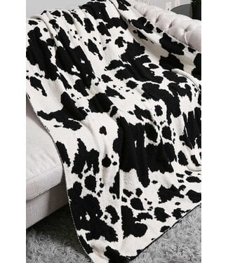 Wona Trading Cow Patterned Reversible Throw Blanket