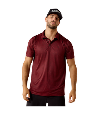 Ariat Intl 10071092 MNS ALL OVER PRT FTD SS POLO CHLPR TGEO