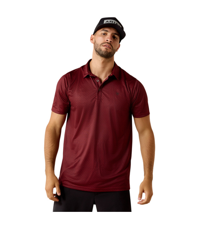 10071092 MNS ALL OVER PRT FTD SS POLO CHLPR TGEO