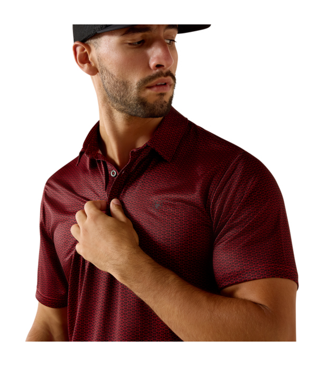 10071092 MNS ALL OVER PRT FTD SS POLO CHLPR TGEO