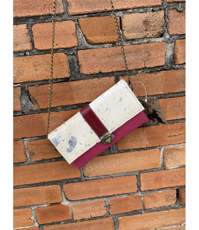 The Mix Media Chain Bag Pink