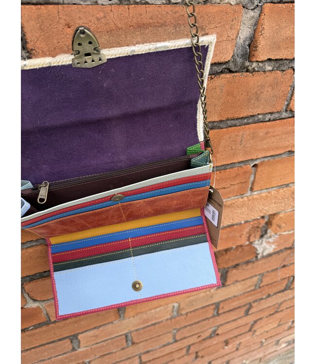 The Mix Media Chain Bag Pink