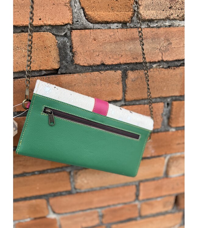 The Mix Media Chain Bag Green