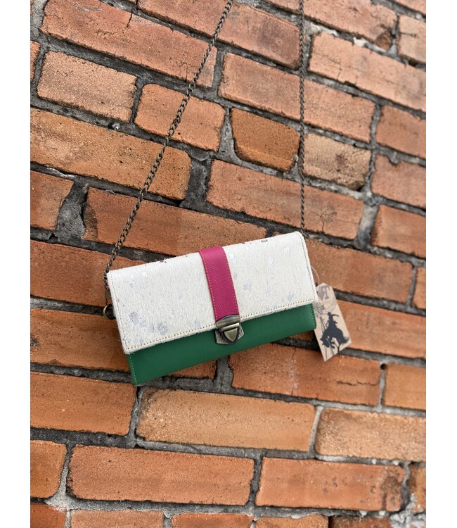 The Mix Media Chain Bag Green