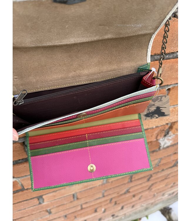 The Mix Media Chain Bag Green