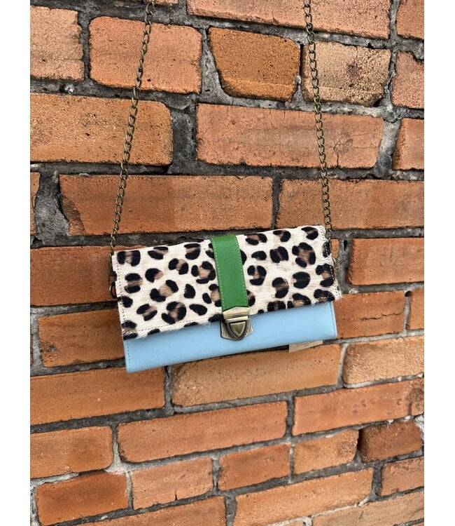 The Mix Media Chain Bag Blue