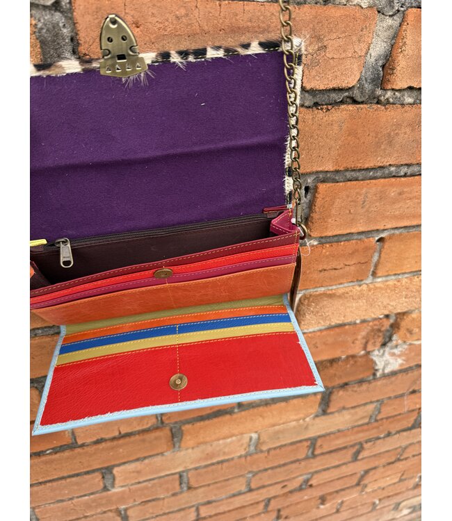 The Mix Media Chain Bag Blue