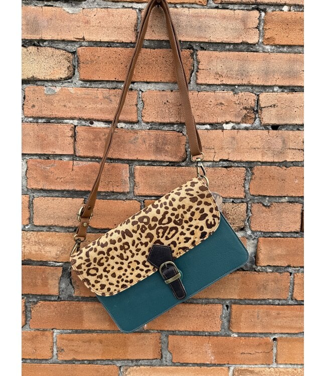 Off The Chart Crossbody Cheetah Teal