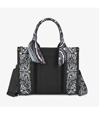 montana west Wrangler Bandana Black Tote WG331-8120SBK