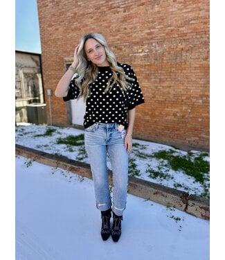 Risen Light Wash High Rise Crop Straight Cuffed Jeans RDP5877