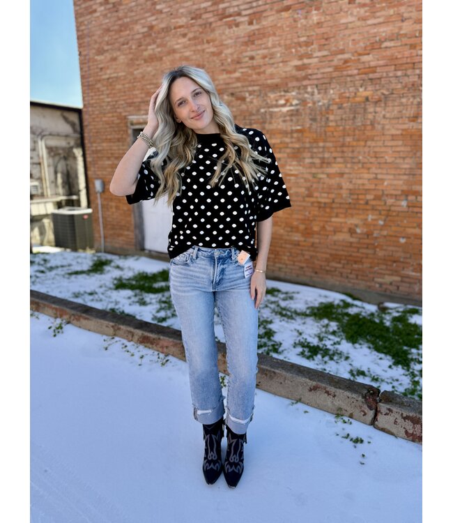 Light Wash High Rise Crop Straight Cuffed Jeans RDP5877