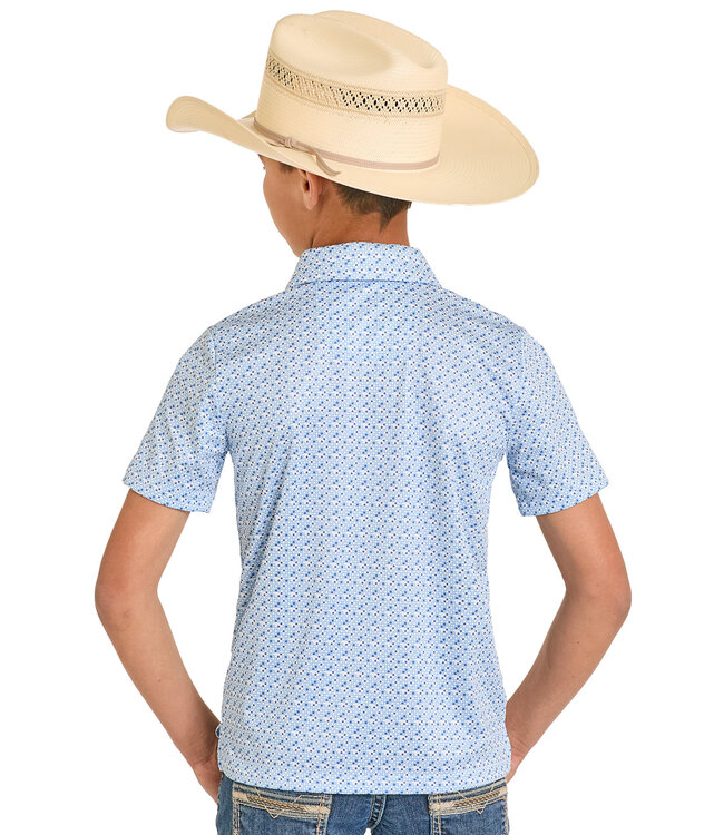 BB51T08333 Boys Blue Geo Polo
