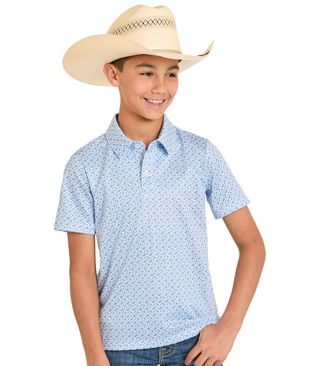 BB51T08333 Boys Blue Geo Polo