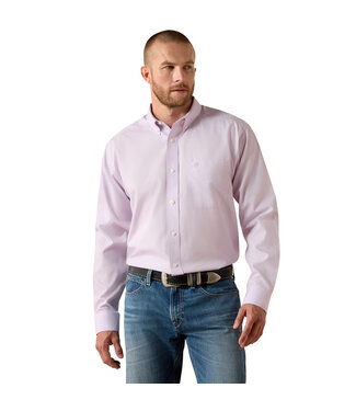 Ariat Intl 10071536 MNS WF SOLID PNPNT OXFRD LS SHRT RHAPSDY