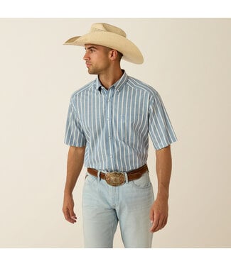 Ariat Intl 10071618 MNS PRO TRE SS SHRT BLU SHDW STRP