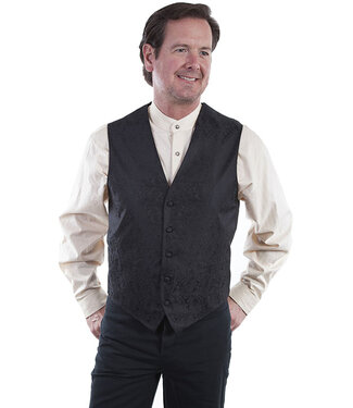 RW093N Paisley Vest Black