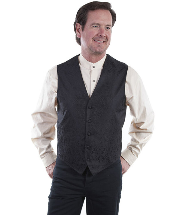 RW093N Paisley Vest Black