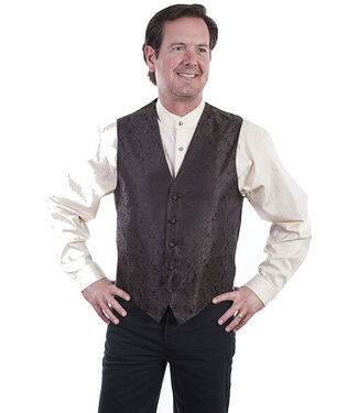 RW093N Paisley Vest Brown