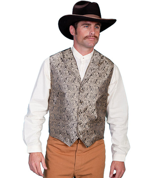 RW093 Paisley Vest Taupe