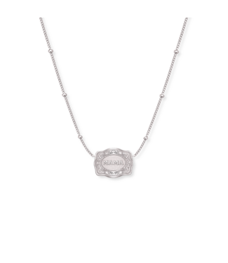 spur west Ultra Mini Buckle Silver Mama Necklace