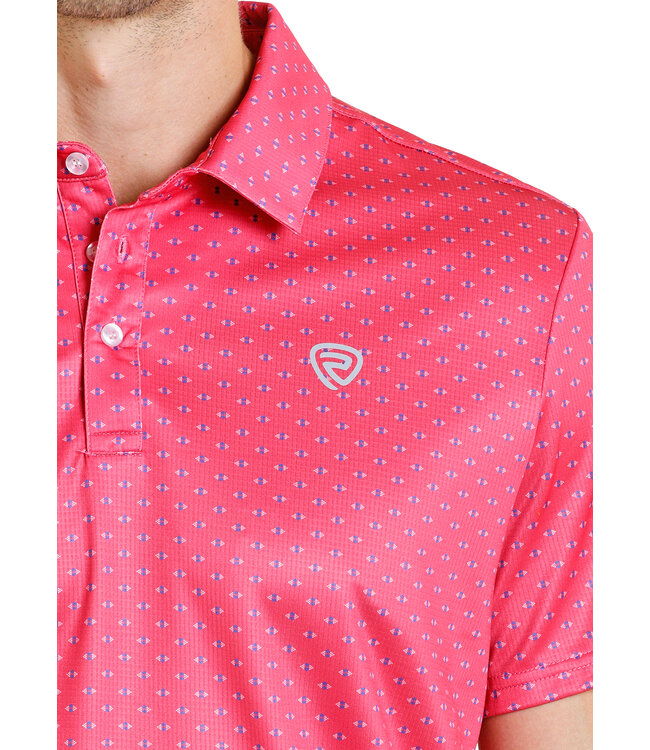 BM51T08330 Hot Pink Geo Polo