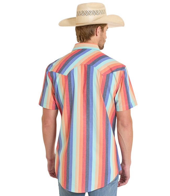 BMN3S08325 Orange Vintage Stripe Snap