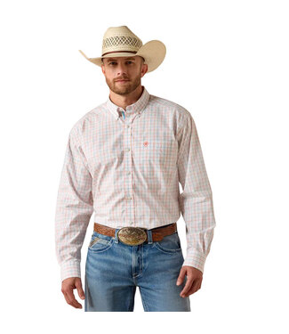 Ariat Intl 10071586 PRO JASON LS SHRT WHT PLD