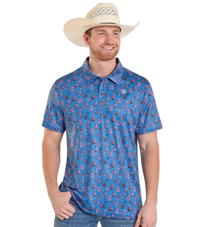BM51T08350 Royal Cactus Print Polo