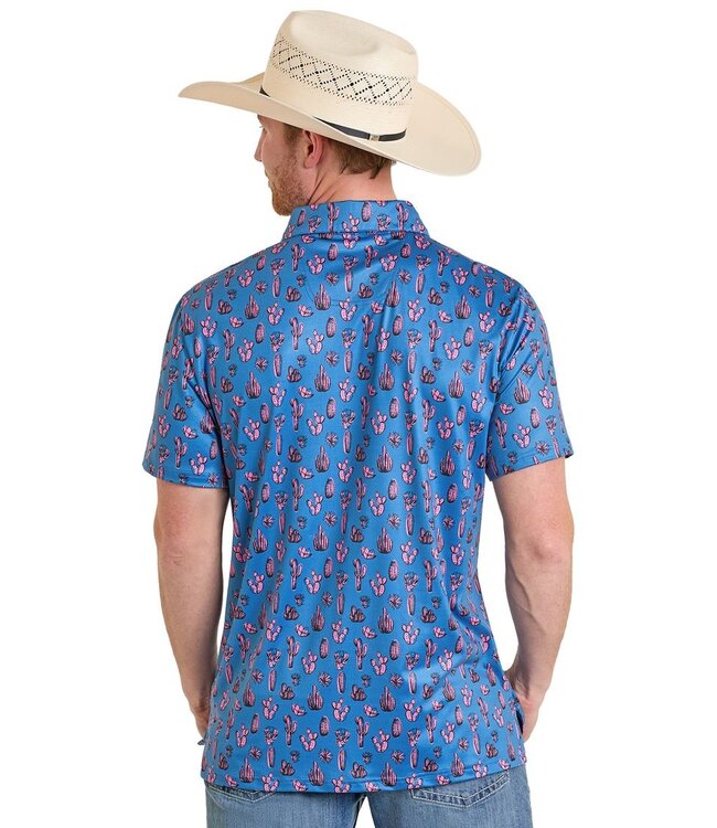 BM51T08350 Royal Cactus Print Polo