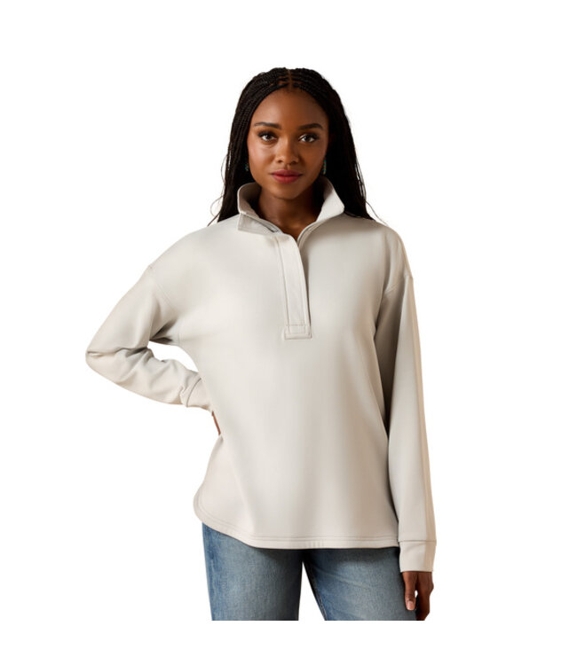 10071258 WMS BREEZE LOGO 1/2 ZP SWTSHRT QT GR