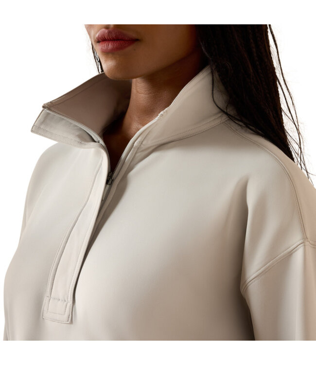 10071258 WMS BREEZE LOGO 1/2 ZP SWTSHRT QT GR