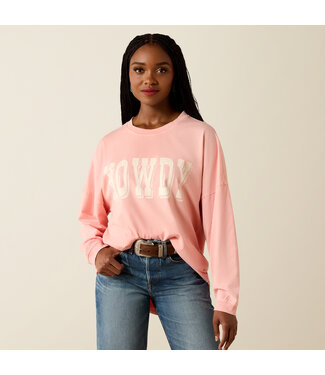 Ariat Intl 10071127 WMS CANVAS OVERSIZED LS TSHRT PCH AMBR