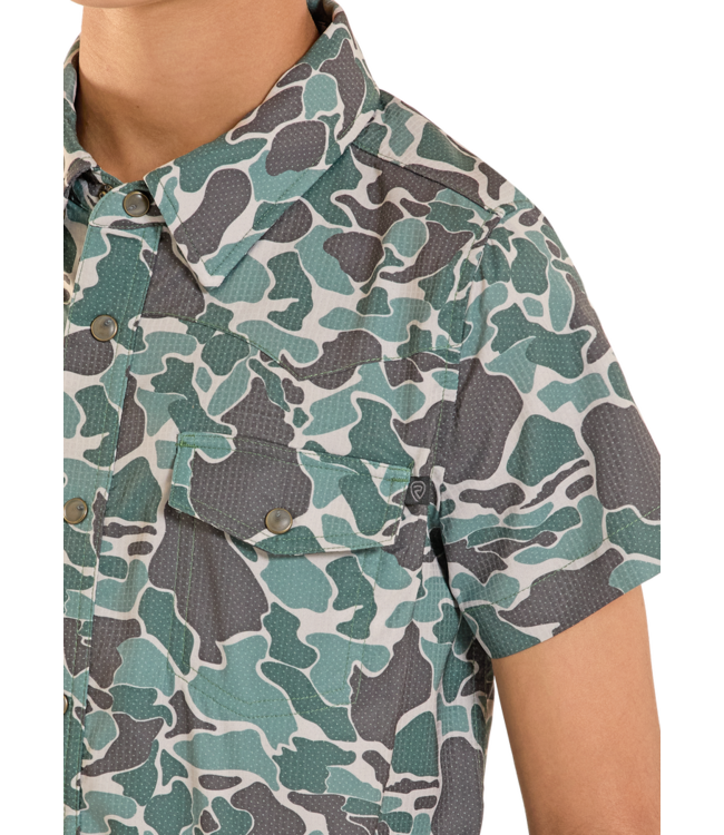 BBN3S08395 Boys  Olive Camo Tek Western