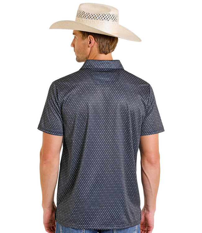 BM51T08331 Black Geo Polo